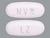 Entresto: This is a violet white oval Tablet imprinted with NVR on the front, LZ on the back, and is manufactured by NOVARTIS.