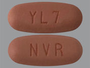 Piqray: This is a Tablet imprinted with YL7 on the front, NVR on the back.