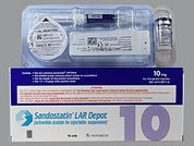 Sandostatin Lar Depot: This is a Vial imprinted with nothing on the front, nothing on the back.