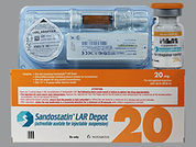 Sandostatin Lar Depot: This is a Vial imprinted with nothing on the front, nothing on the back.