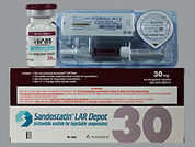 Sandostatin Lar Depot: This is a Vial imprinted with nothing on the front, nothing on the back.