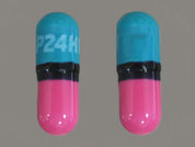 Prevacid Otc: This is a Capsule Dr imprinted with P24HR on the front, nothing on the back.