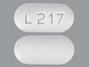 Lamotrigine: This is a white oblong Tablet Chewable Dispersible imprinted with L 217 on the front, nothing on the back, and is manufactured by ALEMBIC PHARMAC.