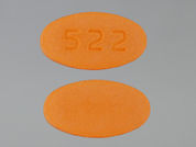 Cefpodoxime Proxetil: This is a Tablet imprinted with 522 on the front, nothing on the back.