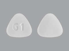 This is a white triangular Tablet imprinted with G1 on the front, nothing on the back, and is manufactured by BIONPHARMA INC..