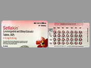 Setlakin: This is a Tablet Dose Pack 3 Months imprinted with S1 or P on the front, N on the back.