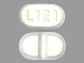 This is a Tablet imprinted with L121 on the front, nothing on the back.