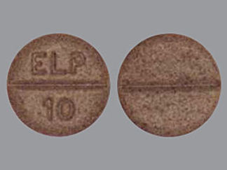 This is a Tablet imprinted with ELP 10 on the front, nothing on the back.