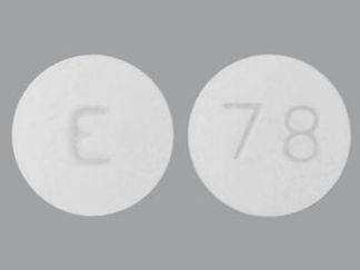 This is a Tablet imprinted with E on the front, 78 on the back.