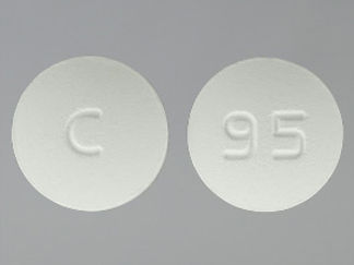 This is a Tablet imprinted with C on the front, 95 on the back.