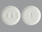 Rasagiline Mesylate: Esto es un Tableta imprimido con RAS en la parte delantera, 1 en la parte posterior, y es fabricado por None.