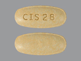 This is a Tablet imprinted with CIS 28 on the front, nothing on the back.