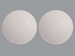 This is a white round Tablet Chewable imprinted with nothing on the front, nothing on the back, and is manufactured by NAT'L VIT. CO..