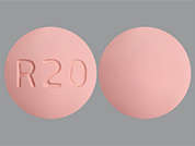 Rosuvastatin Calcium: Esto es un Tableta rosado redondo imprimido con R20 en la parte delantera, nada en la parte posterior, y es fabricado por NORTHSTAR RX LL.