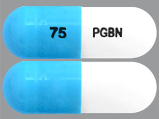 This is a Capsule imprinted with 75 on the front, PGBN on the back.