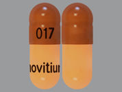 Thiothixene: This is a Capsule imprinted with 017 on the front, Novitium on the back.