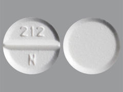 This is a white round Tablet imprinted with 212  N on the front, nothing on the back, and is manufactured by NOVITIUM/ANI PH.