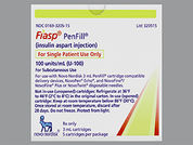 Fiasp Penfill: This is a Cartridge imprinted with nothing on the front, nothing on the back.