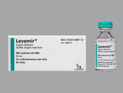 Levemir: This is a Vial imprinted with nothing on the front, nothing on the back.