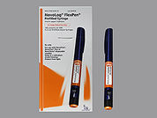 Novolog Flexpen: This is a Insulin Pen imprinted with nothing on the front, nothing on the back.