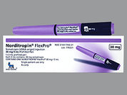 Norditropin Flexpro: This is a Pen Injector imprinted with nothing on the front, nothing on the back.