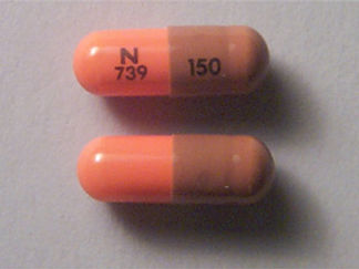 This is a Capsule imprinted with N  739 on the front, 150 on the back.