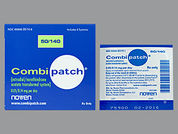 Combipatch: This is a Patch Transdermal Semiweekly imprinted with nothing on the front, nothing on the back.