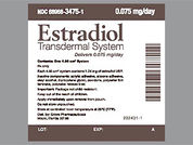 Estradiol: Esto es un Parche Transdérmico Semisemanal redondo imprimido con nada en la parte delantera, nada en la parte posterior, y es fabricado por NOVEN THERAPEUT.