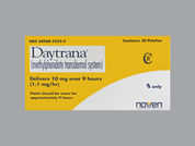 Daytrana: This is a Patch Transdermal 24 Hours imprinted with nothing on the front, nothing on the back.