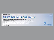 Pimecrolimus: This is a Cream imprinted with nothing on the front, nothing on the back.