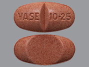 Vaseretic: This is a Tablet imprinted with VASE 10-25 on the front, nothing on the back.