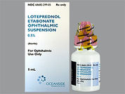 Loteprednol Etabonate: This is a Suspension Drops imprinted with nothing on the front, nothing on the back.