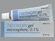 Tretinoin Microsphere: This is a Gel imprinted with nothing on the front, nothing on the back.