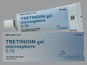 Tretinoin Microsphere: This is a Gel imprinted with nothing on the front, nothing on the back.