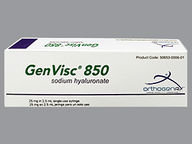 Jeringa de 10Mg/Ml (package of 2.5 ml(s)) de Genvisc 850