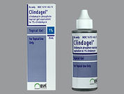 Clindagel: This is a Gel Once Daily imprinted with nothing on the front, nothing on the back.
