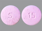 Aripiprazole Odt: This is a Tablet Disintegrating imprinted with S on the front, 15 on the back.