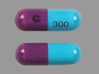 This is a Capsule imprinted with C on the front, 300 on the back.