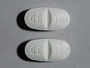 Factive: This is a Tablet imprinted with GE 320 on the front, GE 320 on the back.