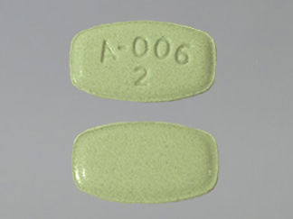 This is a Tablet imprinted with A-006  2 on the front, nothing on the back.