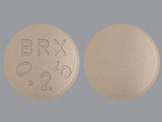 Rexulti: This is a Tablet imprinted with BRX  0.25 on the front, nothing on the back.