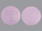 Rexulti: This is a Tablet imprinted with BRX  3 on the front, nothing on the back.