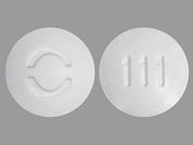 Carisoprodol: This is a Tablet imprinted with 111 on the front, logo on the back.