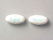 Lopid: This is a Tablet imprinted with Lopid on the front, P-D  737 on the back.