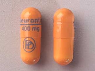 Esto es un Cápsula imprimido con Neurontin  400 mg en la parte delantera, PD en la parte posterior, y es fabricado por None.