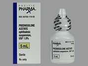 Prednisolone Acetate: This is a Suspension Drops imprinted with nothing on the front, nothing on the back.