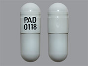 Trospium Chloride: This is a Capsule Er 24 Hr imprinted with PAD  0118 on the front, nothing on the back.