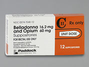 Belladonna & Opium: This is a Suppository Rectal imprinted with nothing on the front, nothing on the back.