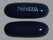 Neevo Dha: This is a Capsule imprinted with NeevoDHA on the front, nothing on the back.