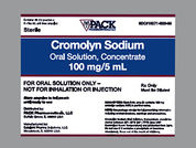 Cromolyn Sodium: This is a Concentrate Oral imprinted with nothing on the front, nothing on the back.